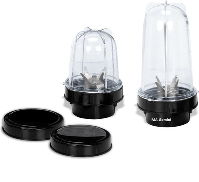 Gemini Black ABS Plastic bullet Jars 350 ml and 530 ml for Mixer Grinder MAGEM Mixer Juicer Jar(850 ml)