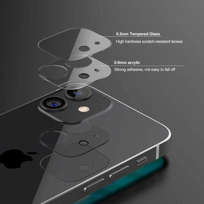 Bodoma Back Camera Lens Glass Protector for Apple iphone 12 Mini(Pack of: 1)