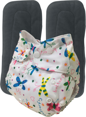 MOM'S PRIDE Reusable Exclusive Pocket Cloth Diaper with 2 Charcoal Insert - COUNT