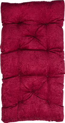 Patiofy L Shape Cushion Cotton Solid Cushion Pack of 1(Red)