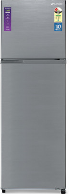 Sansui 308 L Frost Free Double Door 2 Star Refrigerator(Dark Steel, 310JF2SNDS)