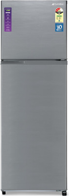 Sansui 338 L Frost Free Double Door 3 Star Refrigerator(Dark Steel, 340JF3SNDS)
