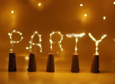 ShoppoStreet 30 LEDs 1.98 m Gold Steady Bottle Rice Lights(Pack of 5)