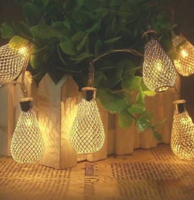Vrinde 16 LEDs 3.56 m Gold Steady Bulb Rice Lights(Pack of 1)