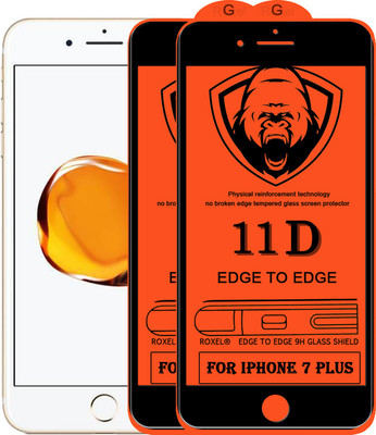 11D Edge To Edge Tempered Glass for Apple iPhone 7 Plus(Pack of 2)