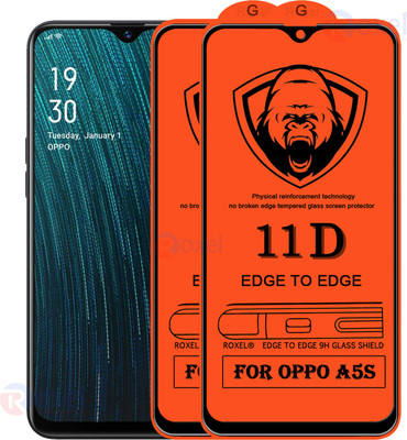 Express Buy Edge To Edge Tempered Glass for Oppo A5S(Pack of 2)