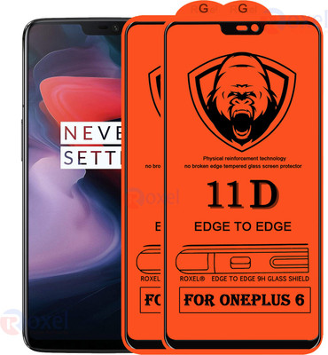 SoftTech Edge To Edge Tempered Glass for OnePlus 6(Pack of 2)