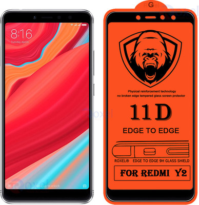 SoftTech Edge To Edge Tempered Glass for Mi Redmi Y2(Pack of 2)