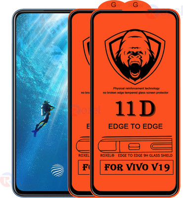 SoftTech Edge To Edge Tempered Glass for Vivo V19(Pack of 2)