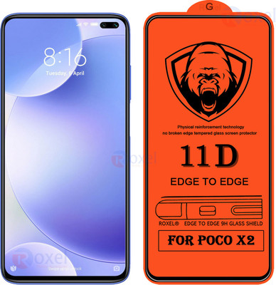 SoftTech Edge To Edge Tempered Glass for Poco X2(Pack of 2)