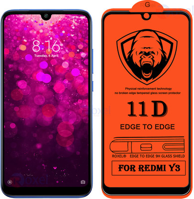 SoftTech Edge To Edge Tempered Glass for Redmi Y3(Pack of 2)