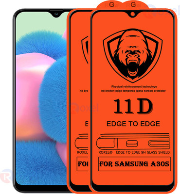 SoftTech Edge To Edge Tempered Glass for Samsung Galaxy A30S(Pack of 2)