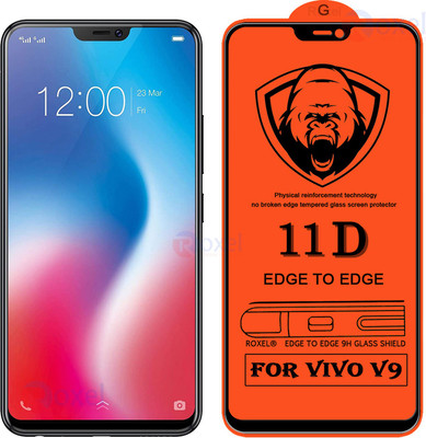 SoftTech Edge To Edge Tempered Glass for Vivo V9(Pack of 2)