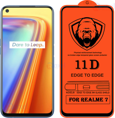 11D Edge To Edge Tempered Glass for Realme 7(Pack of 2)