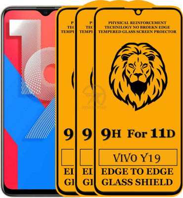 SEVEN7STAR Tempered Glass Guard for Vivo Y19(Pack of 3)