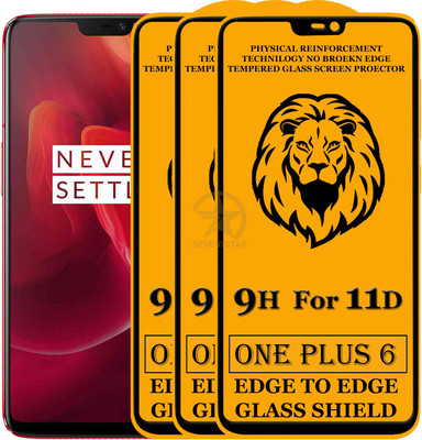 SEVEN7STAR Tempered Glass Guard for OnePlus 6(Pack of 3)