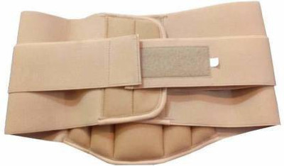 AASH ISURGICAL LUMBO SACRAL BELT WITH DOUBLE SUPPORT Back Support - Small Lumbar Support Back / Lumbar Support(Beige)
