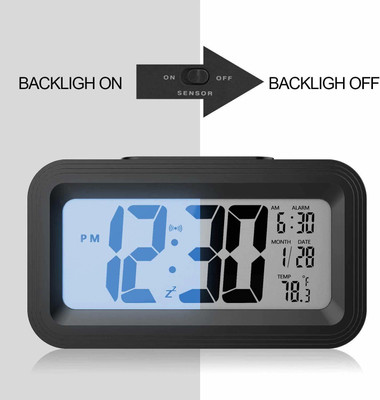 RHONNIUM Digital Black Clock