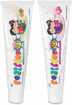 Pediflor Kidz Combo Pack of Bubble Gum & Melon Flavour Toothpaste(140 g, Pack of 2)