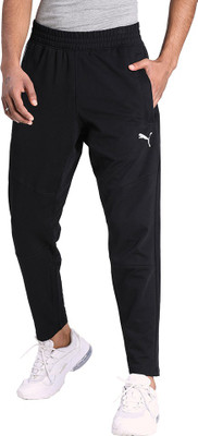 PUMA Reactive Trackster Solid Men Black Track Pants