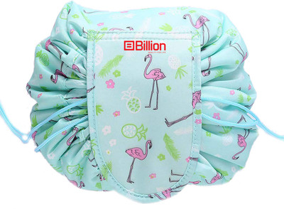 Billion Lazy Cosmetic Bag Drawstring Travel Makeup Bag-GREEN FLAMINGO Travel Toiletry Kit(Green)