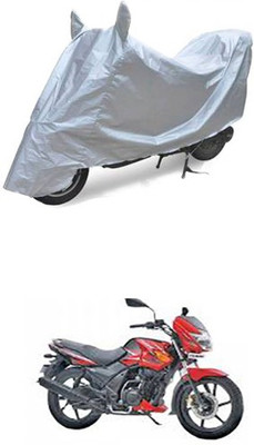 Bristle Two Wheeler Cover for TVS(Flame DS 125, Silver)
