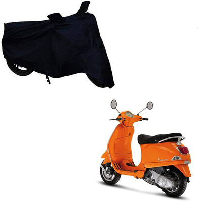 MotorSports Two Wheeler Cover for Piaggio(Vespa LX 125, Black)