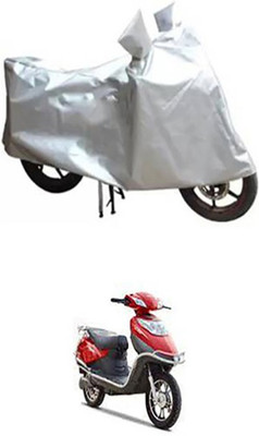 Auto Track Two Wheeler Cover for Hero(Electric, Silver)