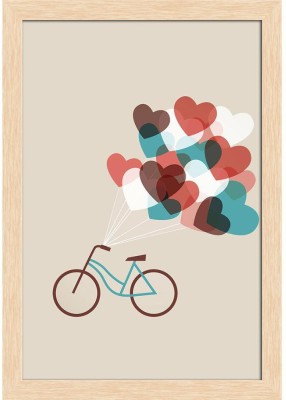 Valentine S Card Paper Poster Natural Brown Frame | Top Acrylic Glass 13inch x 19inch (33cms x 48.3cms) Paper Print(19 inch X 13 inch, Framed)