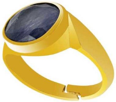 RATAN BAZAAR Blue Sapphire Stone ring Original 6.75 carat Precious stone Neelam Unheated Untreated Certified For Unisex Stone Sapphire Gold Plated Ring