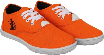 Kzaara Canvas Shoes For Men(Orange , 6)