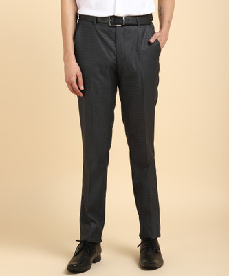 LOUIS PHILIPPE Slim Fit Men Grey Trousers