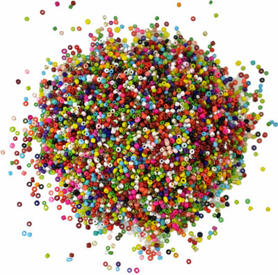 Crafto Seed Beads for Jewellery Craft Embroidery Making Purpose Multi Color Pack (50 Gram)