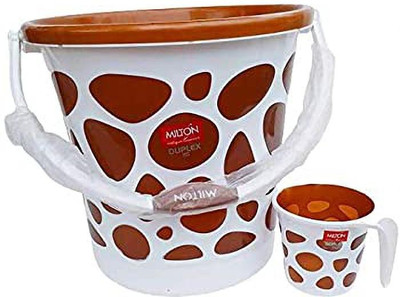MILTON 18 L Polypropylene Bucket(Brown)