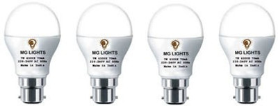 mg lights 7 W Basic Standard B22 LED Bulb(White, Pack of 4)