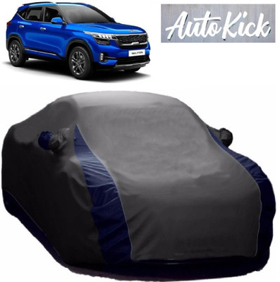 AutoKick Car Cover For Kia SELTOS (With Mirror Pockets)(Grey)