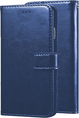 iZAP Flip Cover for High Quality PU Leather Magnetic Lock Diary Flip Cover Infinix Hot 9(Blue, Dual Protection, Silicon, Pack of: 1)