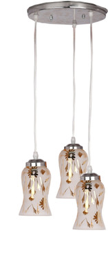 Somil Royal Decorative Ceiling Hanging Pendant Lamp , 34X34X80 CM. Chandelier Ceiling Lamp(White, Brown)