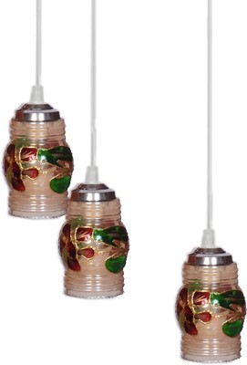 Somil Pendants Ceiling Hanging Lamp Light Of 3 , 31X31X71 CM. Chandelier Ceiling Lamp(Brown)