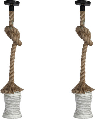 Somil Trendy Rope Hanging Ceiling Lamp Light -A17 Pendants Ceiling Lamp(White)