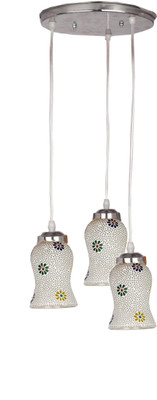 1st Time Designer Pendant Hanging Ceiling Lamp With Three Hanging Decorative Glass And All Fitting And Fixture (Bulbe Not Include) No xc28 Pendant Lamp Ceiling Lamp(Multicolor)