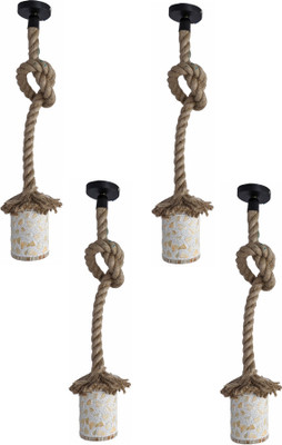 Somil Trendy Rope Hanging Ceiling Lamp Light -A3 Pendant Lamp Ceiling Lamp(White, Brown)