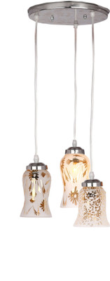 1st Time Designer Pendant Hanging Ceiling Lamp With Three Hanging Decorative Glass And All Fitting And Fixture (Bulbe Not Include) No xc34 Pendant Lamp Ceiling Lamp(Multicolor)