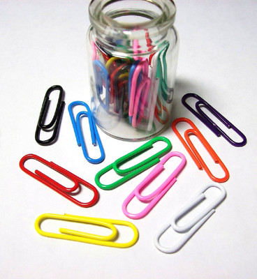 Oddy MULTICOLOUR GEM CLIP (100 PC) MEDIUM Plastic Coated MULTICOLOUR GEM clip U CLIP GEM CLIP PAPER CLIP(Set of 100, Multicolor)
