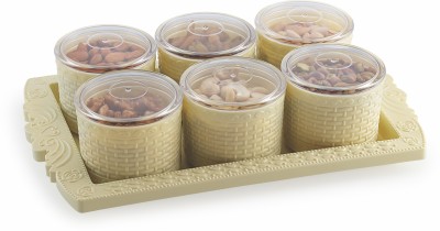 SUNLIFE Plastic Utility Container  - 250 ml(Pack of 6, Beige)