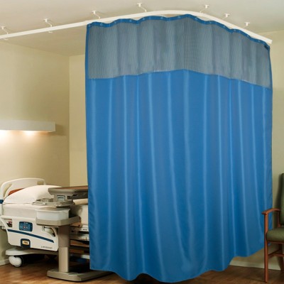 Lushomes 274 cm (9 ft) Polyester Semi Transparent Long Door Curtain Single Curtain(Self Design, Dark Blue)