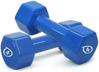 LCARNO Vinyl Dumbbell of 1 kg Fixed Weight Dumbbel Fixed Weight Dumbbell(4 kg)