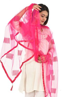 YOUTHQUAKE Net Embroidered Women Dupatta