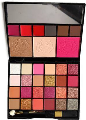 maliao 3 Cream Lip Gloss 3 Eyebrow Powder 24 Eye Shadow Palette. 80 g(multi)