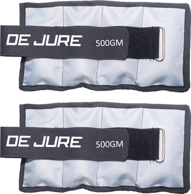 DE JURE FITNESS ANKLE WEIGHT (BLACK/GREY) 0.5 KG PAIR (0.5KG X 2 PCS) Grey Ankle Weight(1 kg)